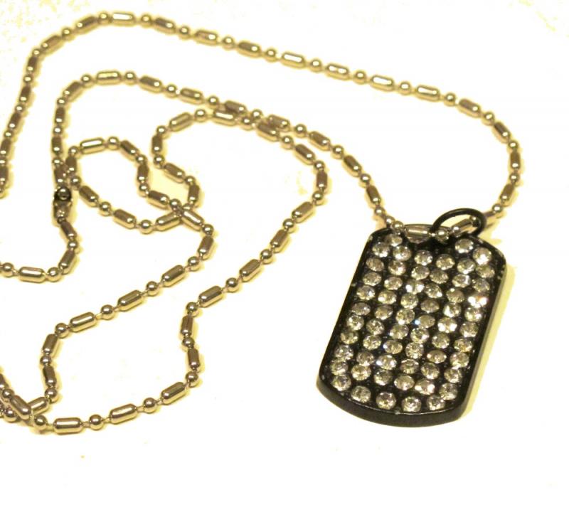 Necklace - Iced Dog Tag