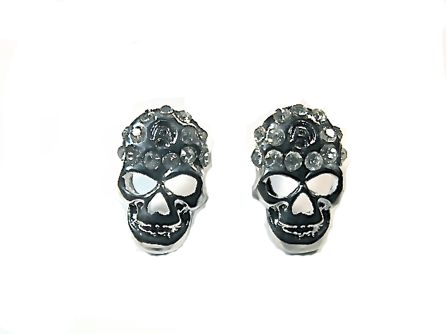 Skulls with white crystals