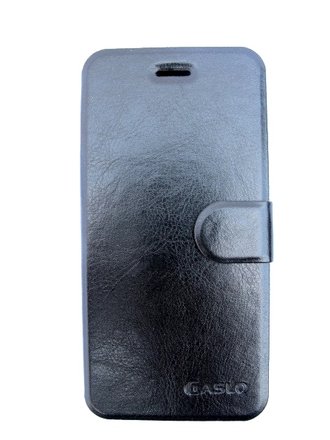 shell / case for the iPhone 6 credit card compartments - black PU leather