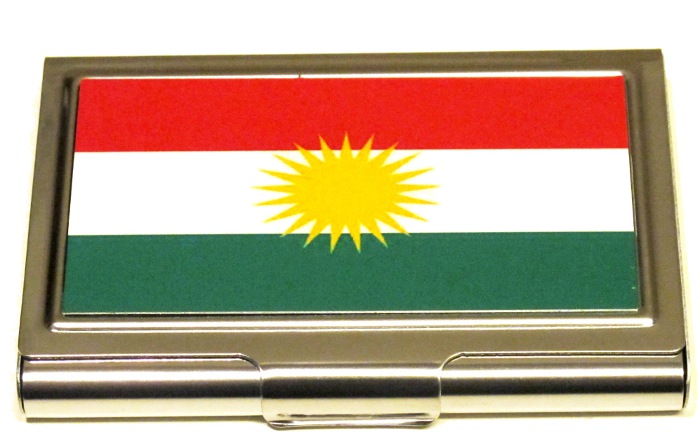 Kurdistan flagga korthållare