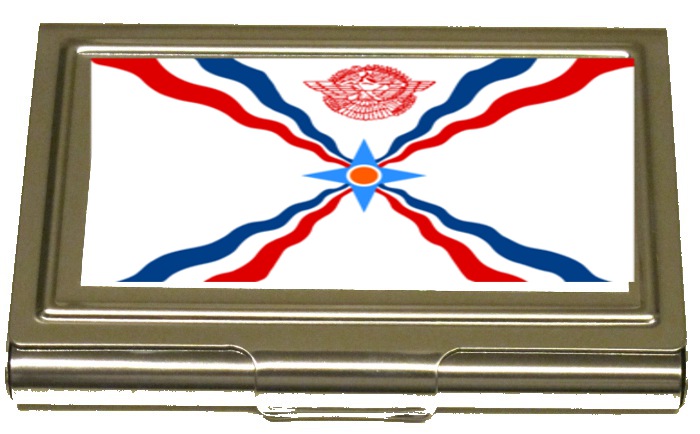 Assyriska flagga korthållare