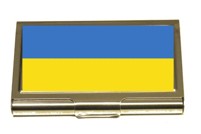 Ukrainska flagga kort hållare