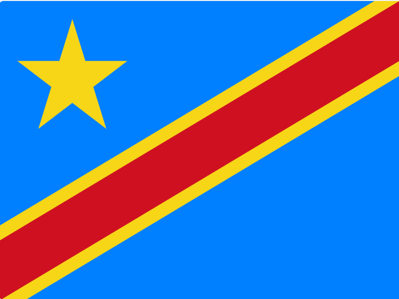 Kongo-Kinshasa flagga