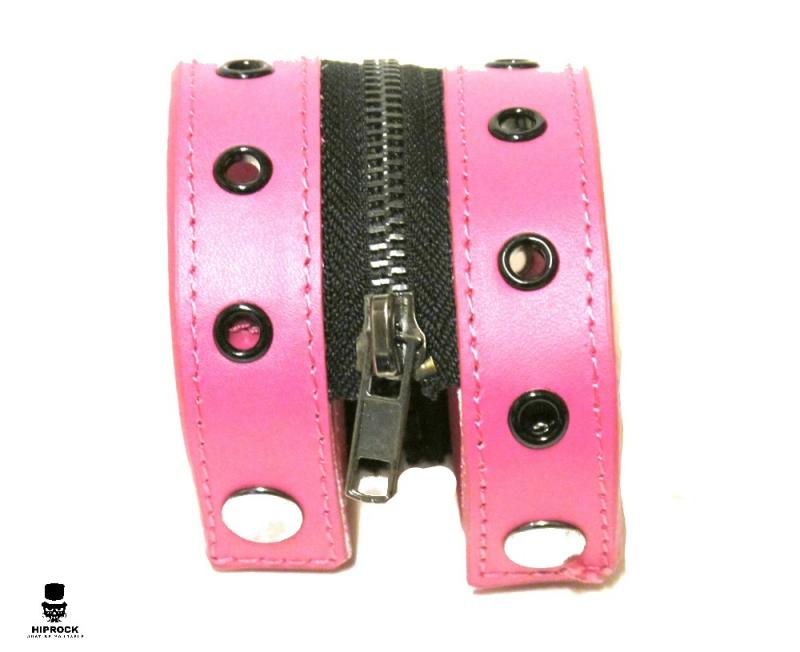 Unique leather bracelet with zipper