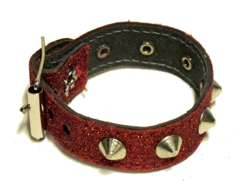 Leather bracelet with studs