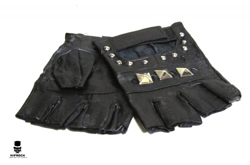 Leather Gloves - Pyramid round rivets