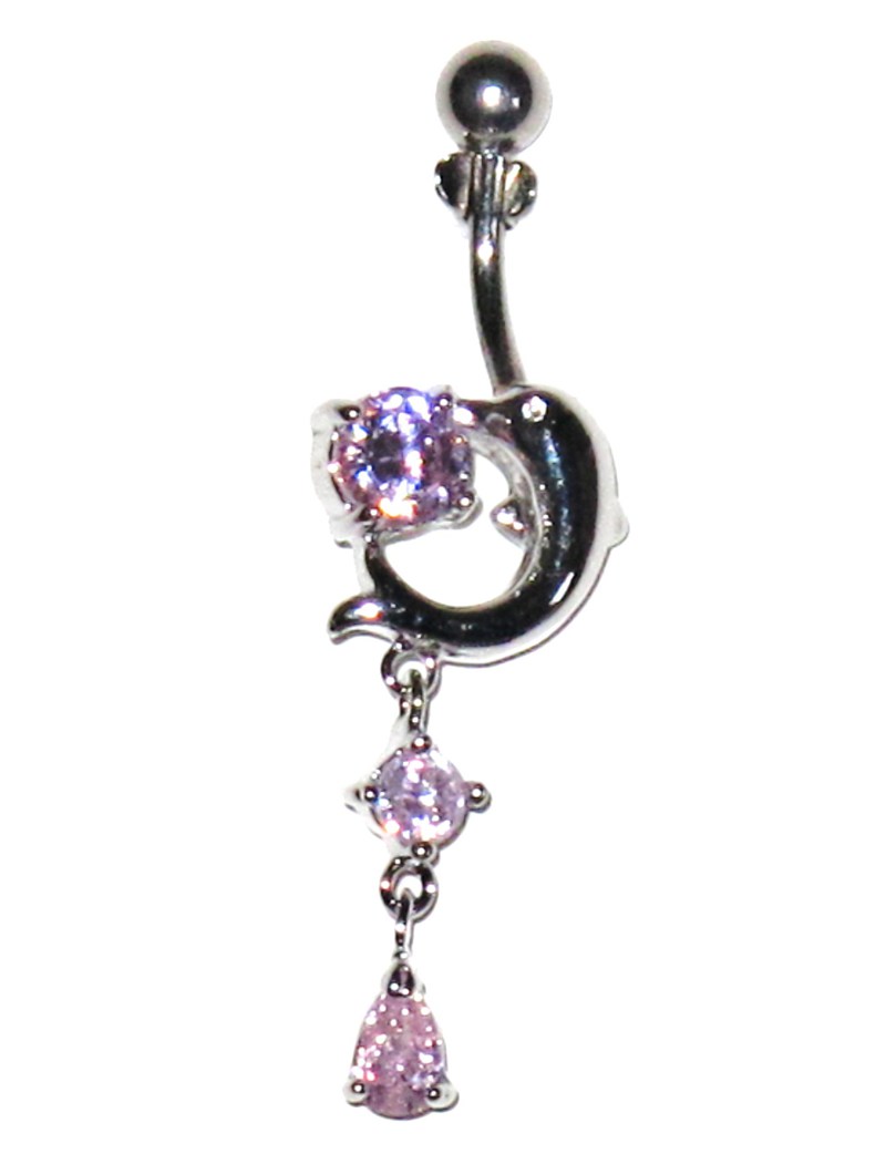 Navel Piercing - Dolphin Pink