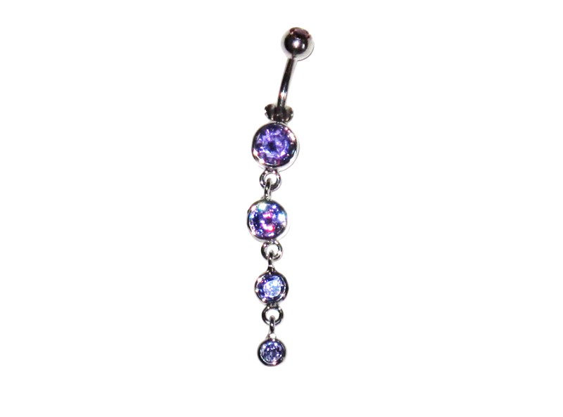 Navel Piercing - Purple Pearls