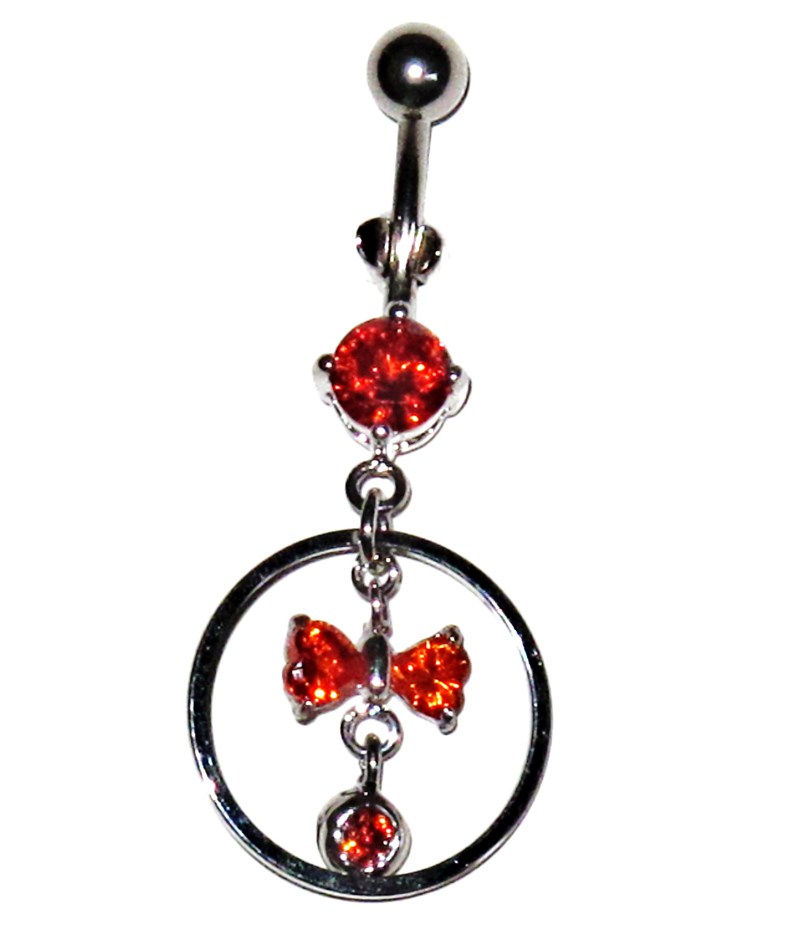 Navel Piercing - Red Fly