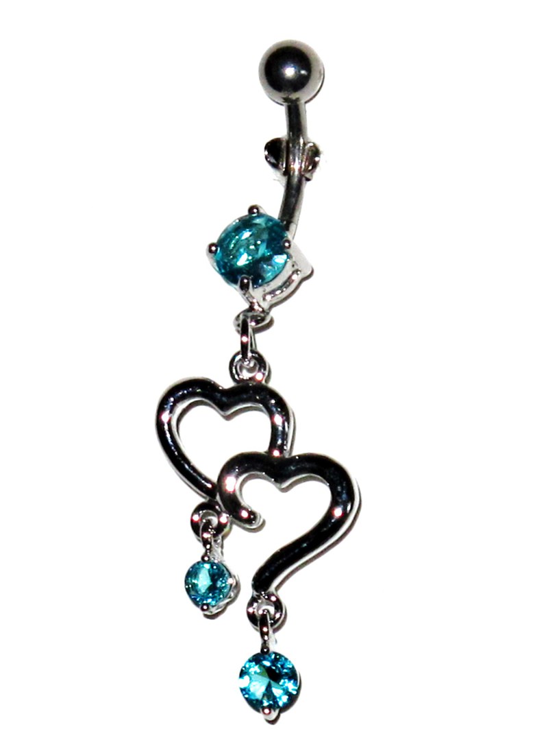 Navel Piercing - Two Hearts