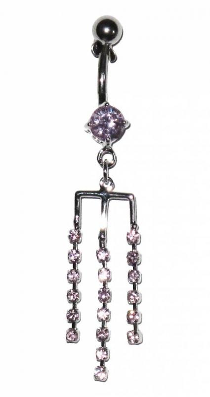 Navel Piercing - Pink Chains