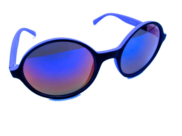 Round purple black sunglasses