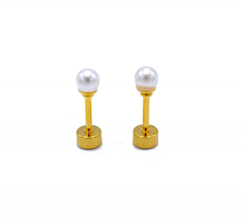 GOLD-COLORED PEARL RINGS STAVE
