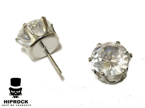 Bling Earrings - White Stone (Multiple Sizes)