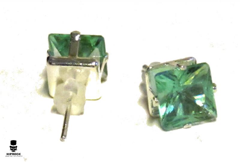 Bling Earrings - Green Stone