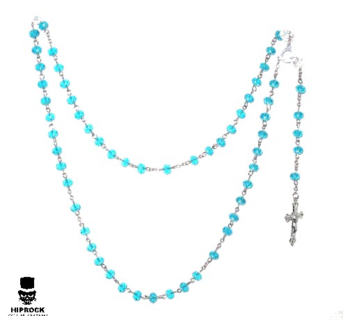 Rosary - Turquoise Crystal Beads