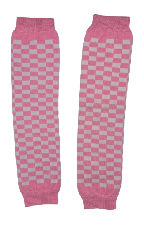 Legwarmers - Pink Checkerboard