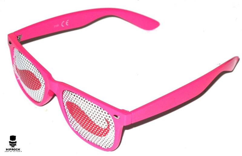 Wayfarer Solglasögon - Pink Mustache