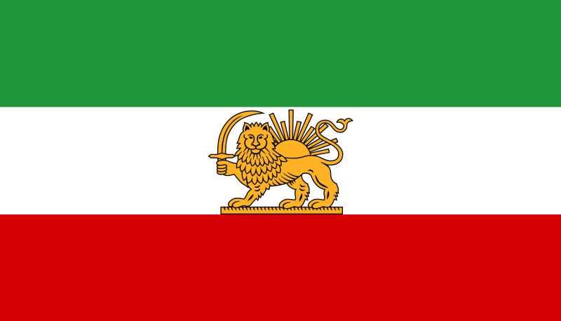 Iran lejon flagga