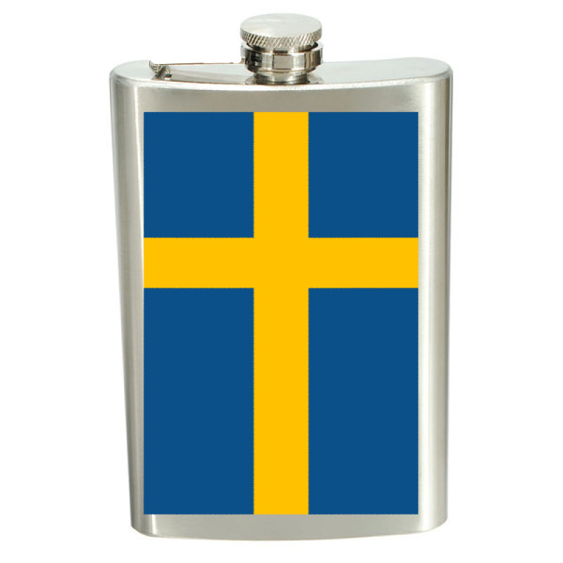 Plunta SWEDEN flagga - rostfritt stål