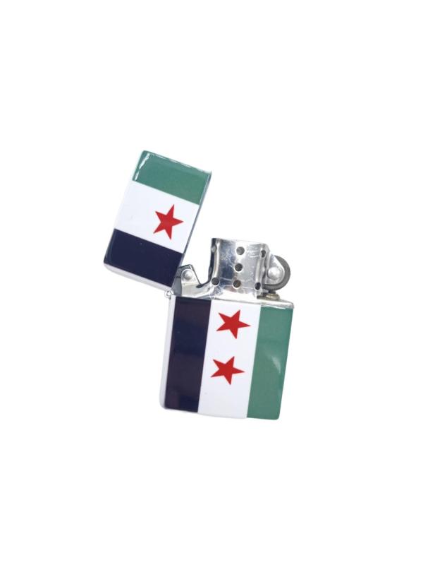 SYRIEN (GAMLA) FLAGGA-BENSINTÄNDARE