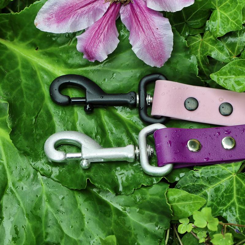 Neon Rio Red Angelus acrylic paint. Läder, BioThane, koppel, hundhalsband, D-ringar ...