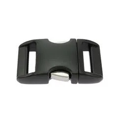 Buckle 20 mm. Aluminum. Black