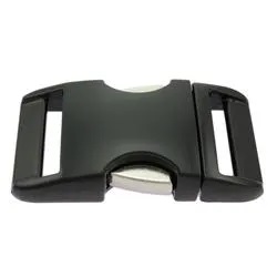 Buckle 25 mm. Aluminum, Black