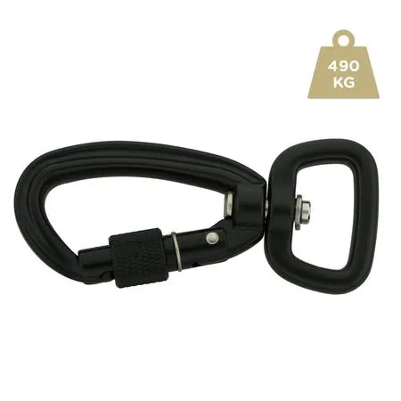 Karbin hake låsbar Aluminium 69/20 mm. Black