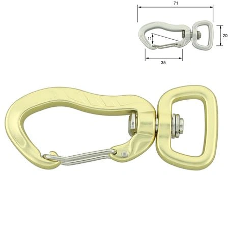 Aluminium Hook, 70/20 mm, matte black X-strong. Gold.