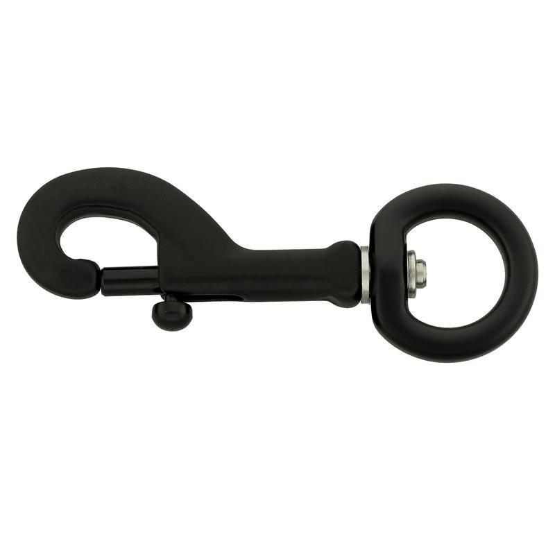 1 pc. Snap Hook Aluminium Hook, 92x20 mm. Black.