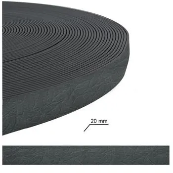 Leather look Mjuk 20 mm Black