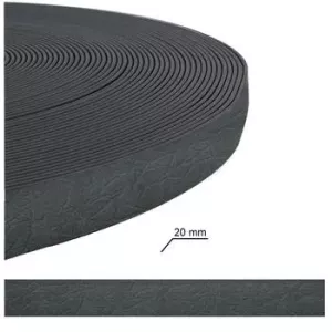 Leather look Mjuk 20 mm Black