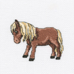 Embroidery kit "Tibetan horse" 10x10 cm.