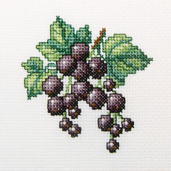 Embroidery kit "Black currant" 10x10 cm.