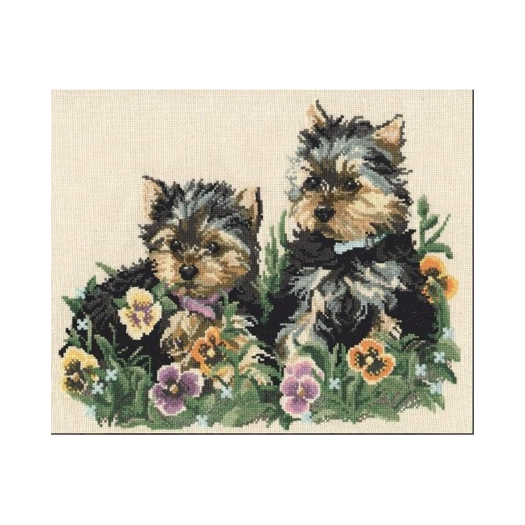 Broderikit Favorite Pets 34x28 cm