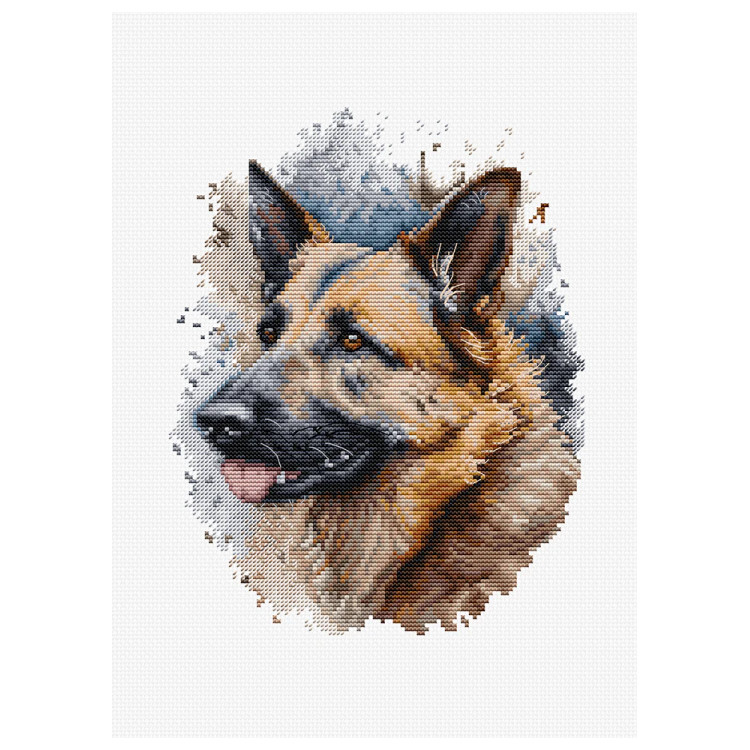 Broderikit The German Shepherd 17 x 21 cm