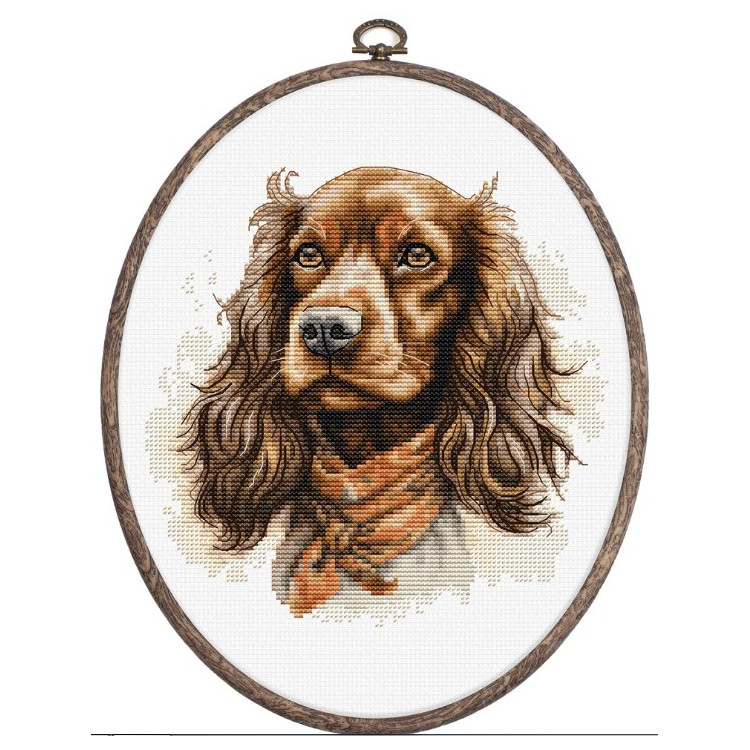 Broderikit The Cocker Spaniel inkl. ram 16x16 cm