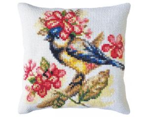 Printed Tapestry Canvas pillow case "Bird" 40x40 cm