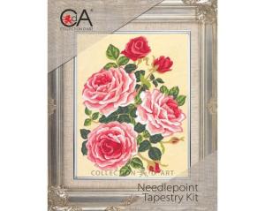 Embroidery Kit  Printed Tapestry Canvas "Roses" 14x18 cm.