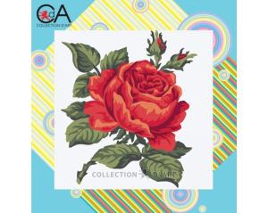 Embroidery Kit  Printed Tapestry Canvas "Rose" 19x19 cm.