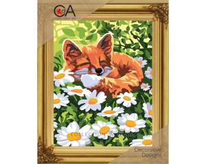Embroidery Kit  Printed Tapestry Canvas "Fox" 22x30 cm.