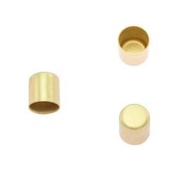 End Cap 6 mm. 5-pack Brass Plated.
