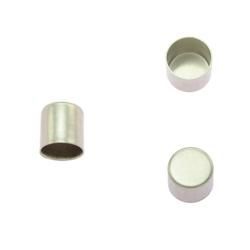 End Cap 6 mm. 5-pack Silver color.