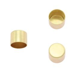 End Cap 8x7 mm. 4-pack Brass Plated.