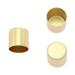 End Cap 10 mm. 5-pack Brass Plated.
