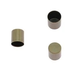 End caps, 6 mm, antique brass 4-pack