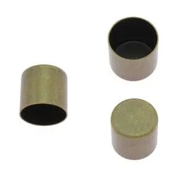 End caps, 10 mm, antique brass (5 pcs)