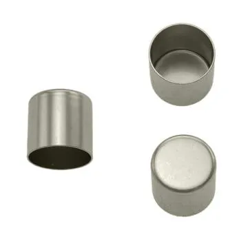 End caps, 10 mm, Gun metal 5 pcs.