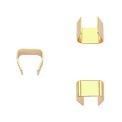 Rope clamp, 6 mm. mässing 5-pack